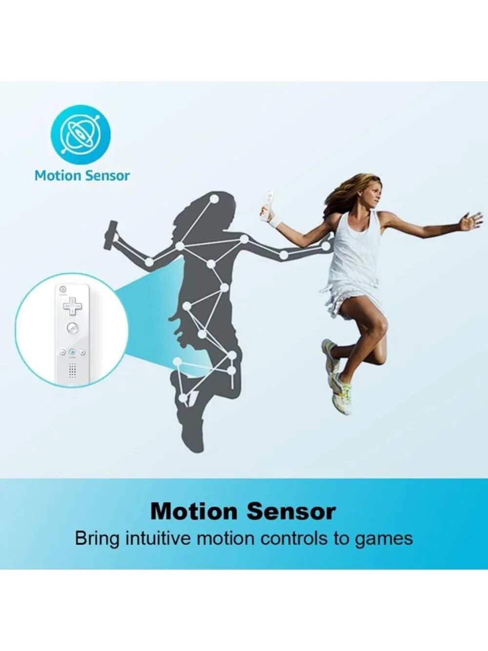 Wii Remote Controller 2 Pack | Wireless Game Controllers with Silicone Case